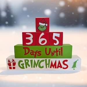 365 Day Grinchmas Countdown Blocks - Etsy