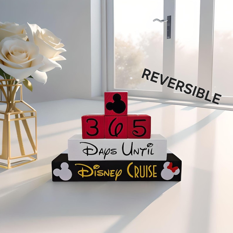 365 Day Disney Cruise Countdown Blocks - Reversible - Etsy