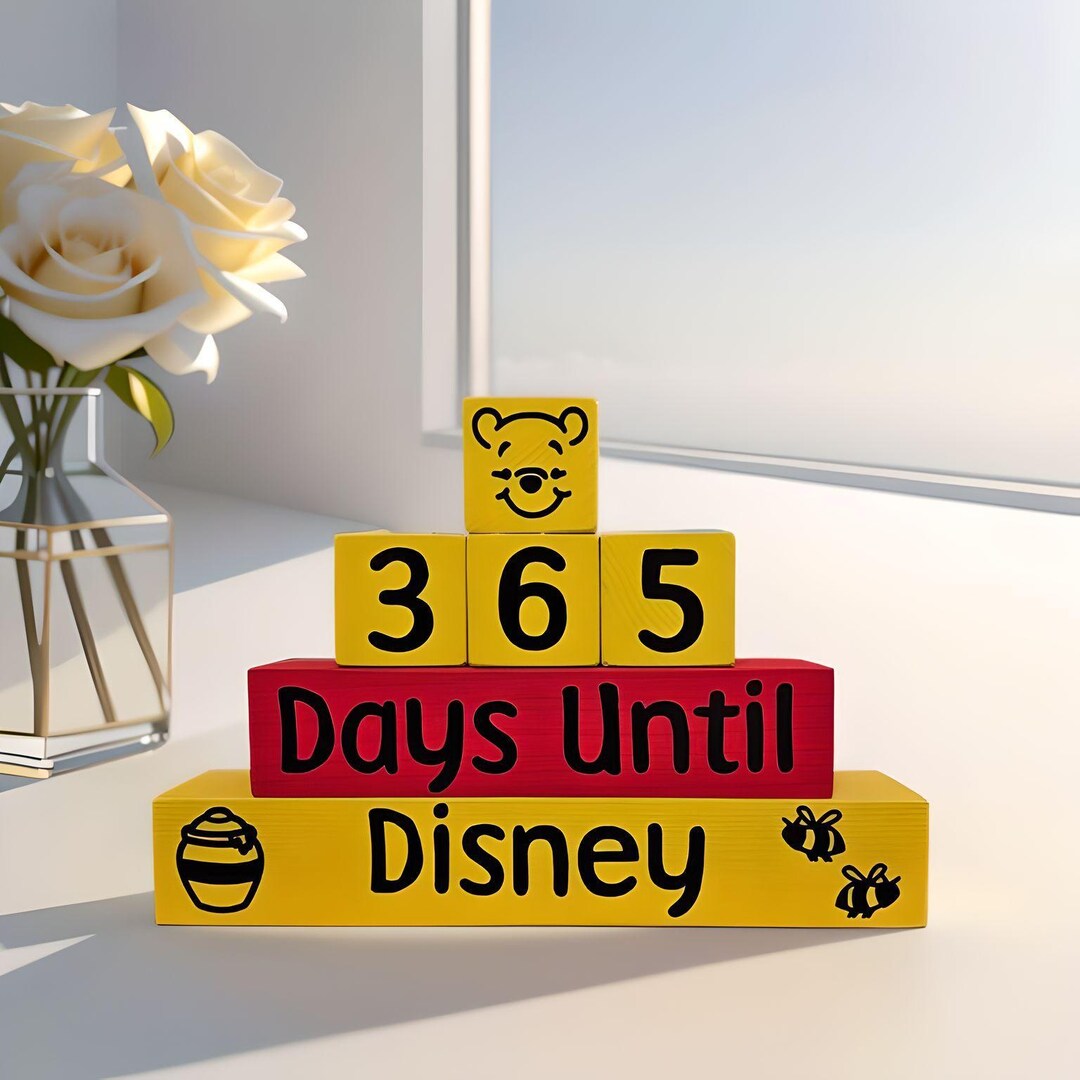 365 Day Disney Pooh Countdown Blocks - Etsy