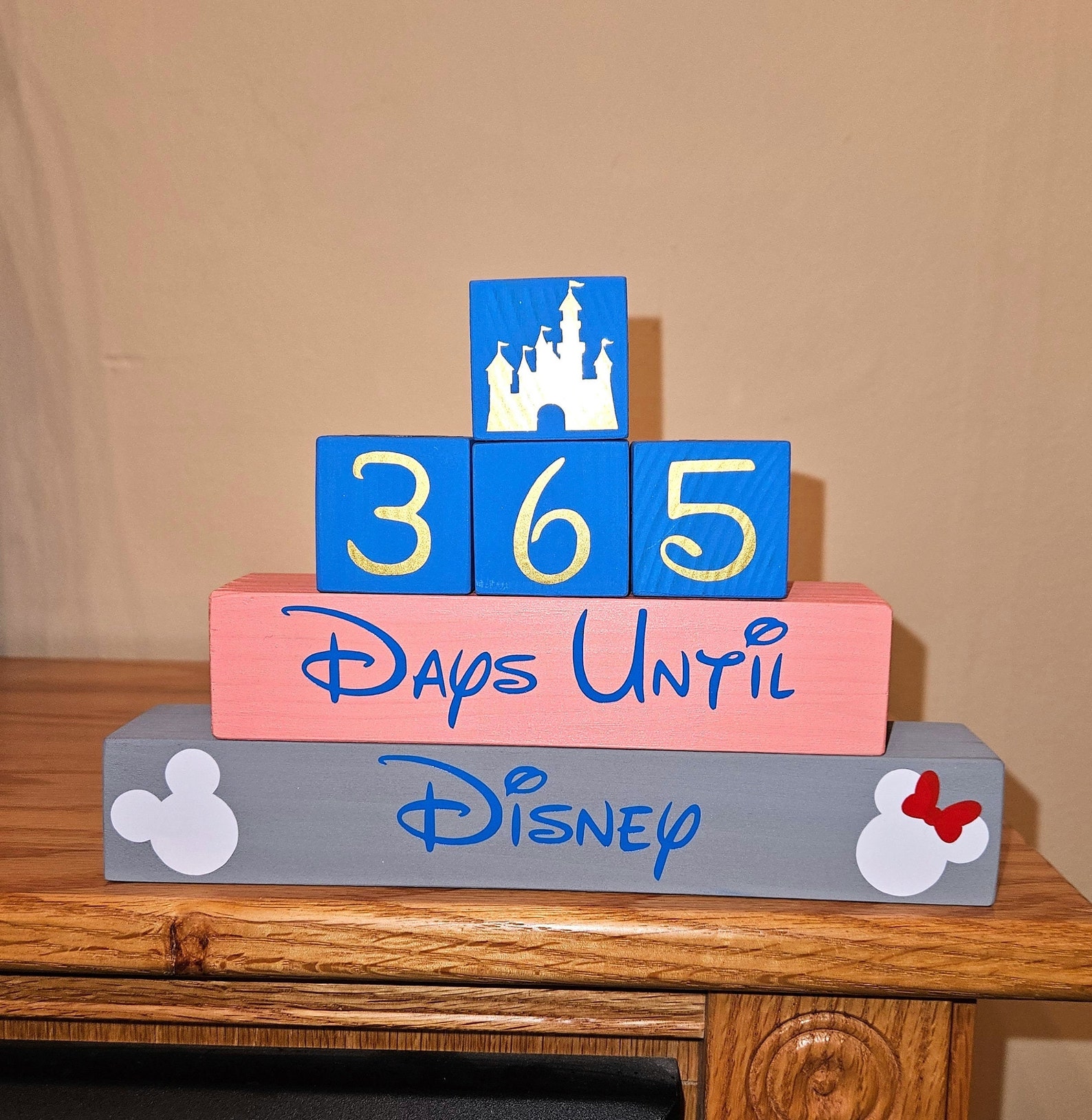 365 Day Disney Castle Countdown Blocks - Etsy