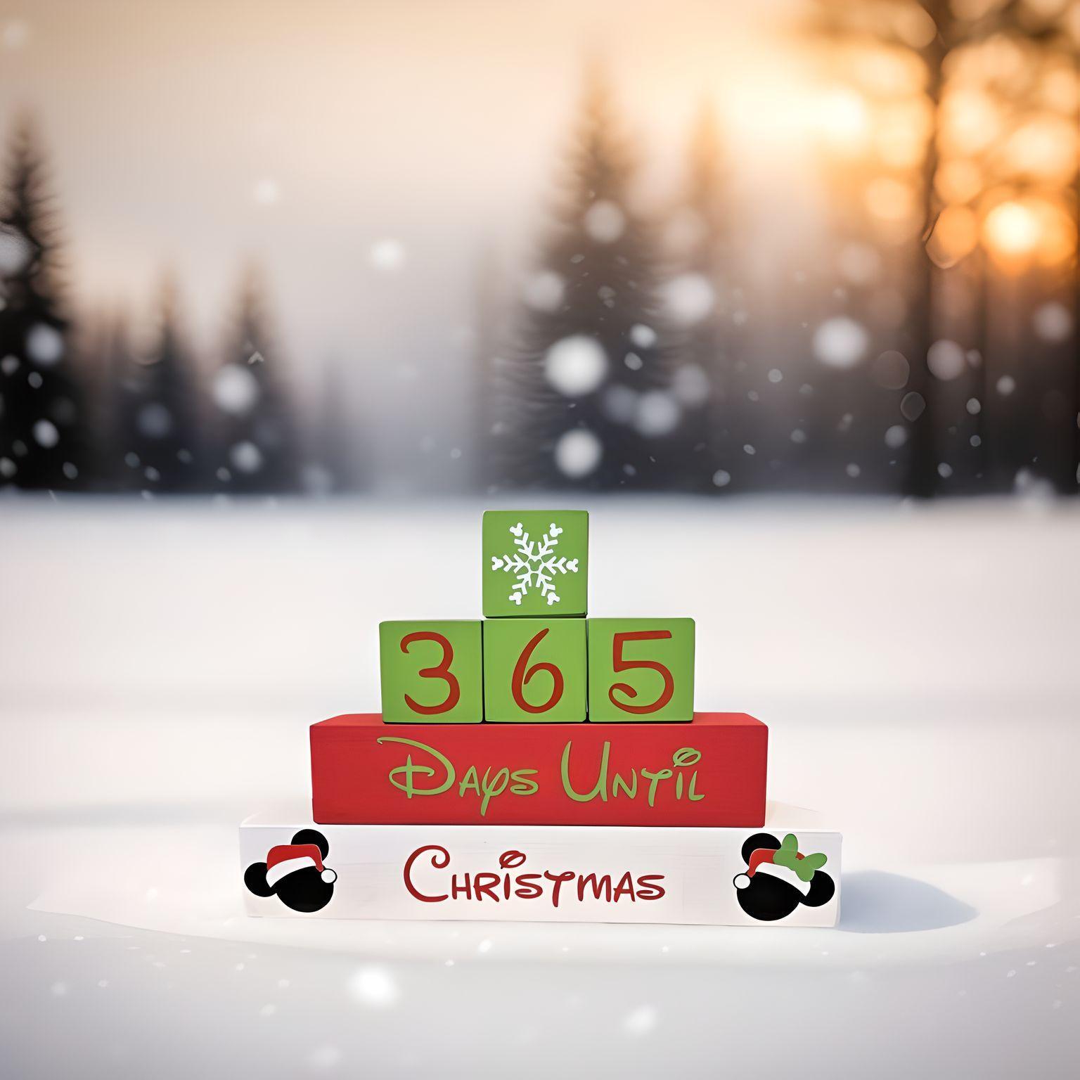 365 Day Disney Countdown Christmas Blocks Reversible - Etsy
