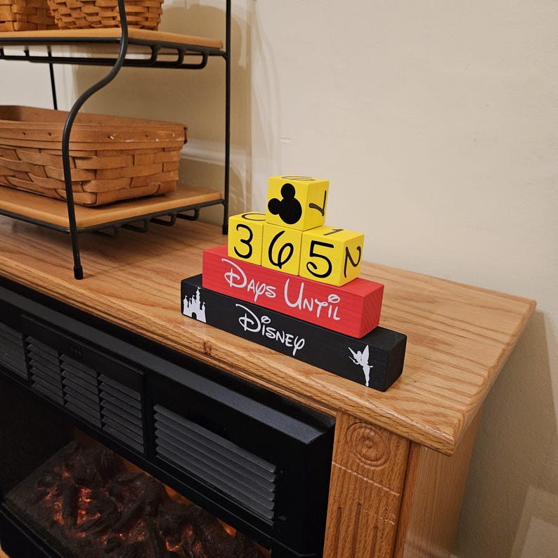 365 Day Disney Countdown Blocks - Etsy