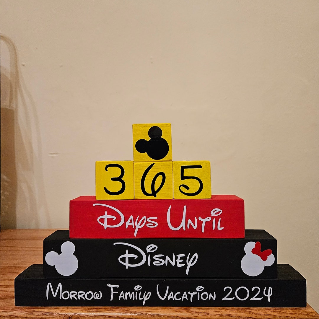 365 Day Disney Countdown Blocks Personalized - Etsy