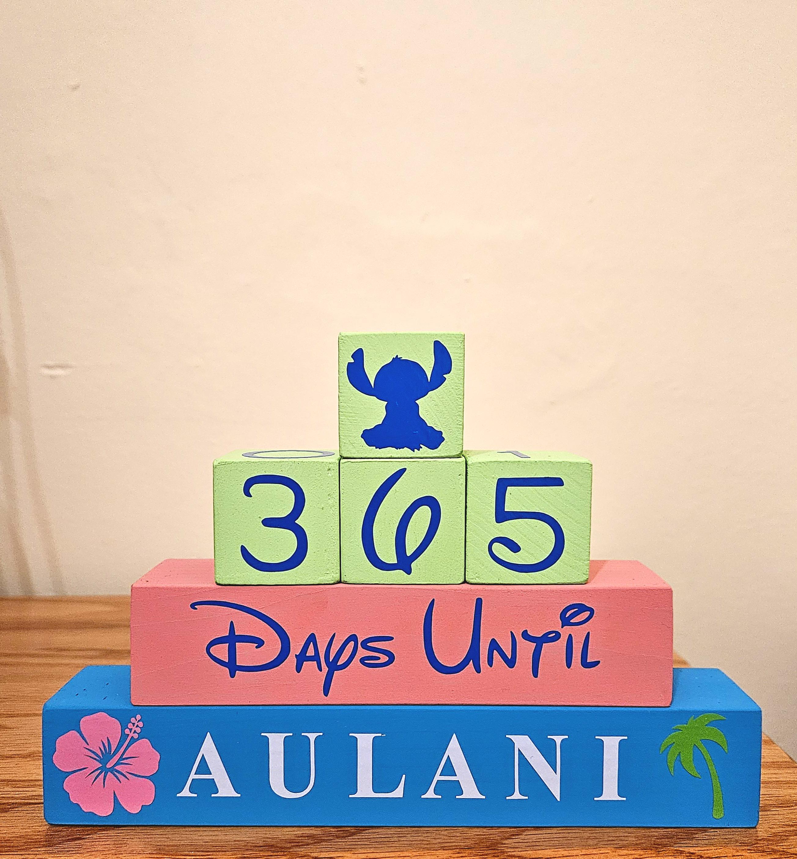 365 Day Disney Aulani Countdown Blocks - Etsy