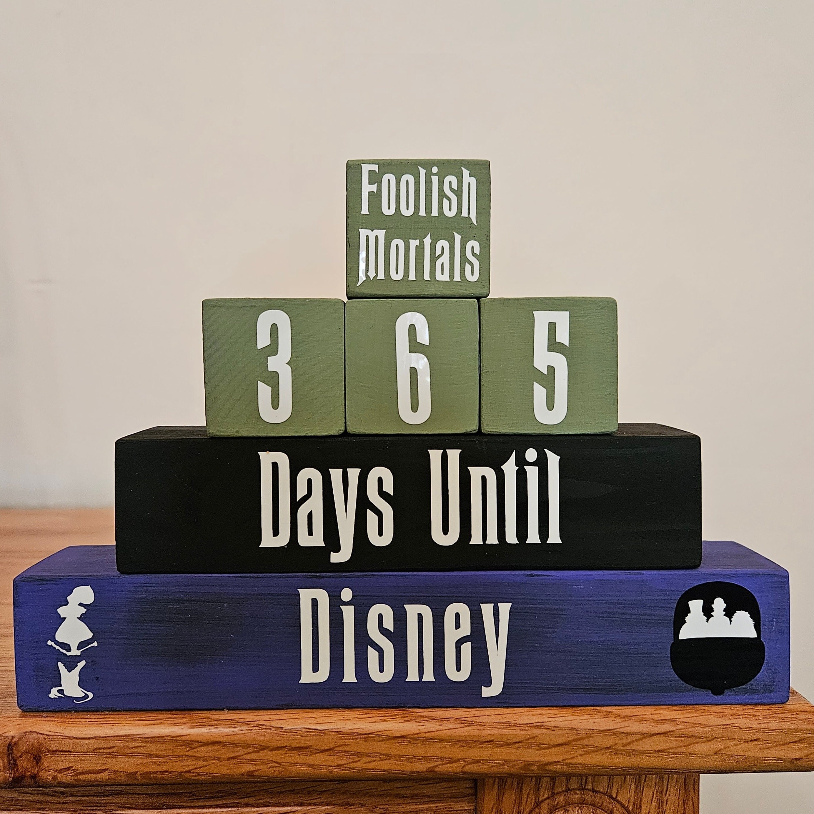 365 Day Disney Haunted Countdown Blocks - Etsy
