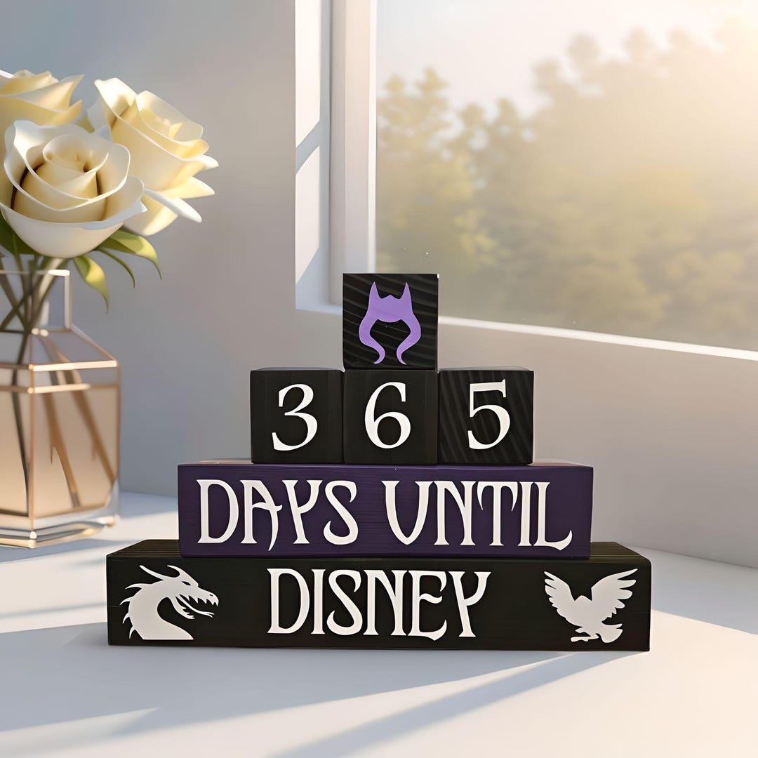 365 Day Disney Maleficent Countdown Blocks - Etsy