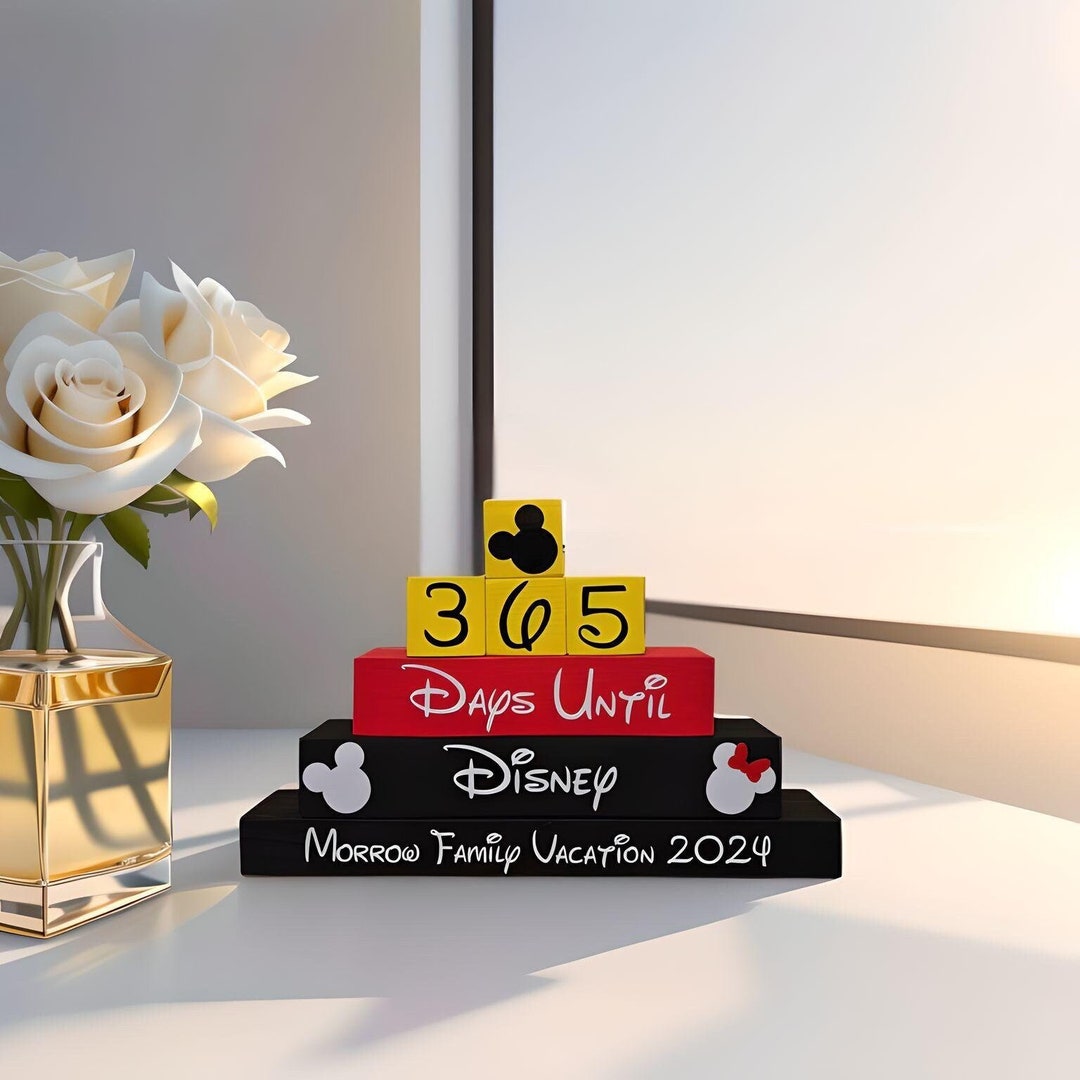 365 Day Disney Countdown Blocks Personalized - Etsy