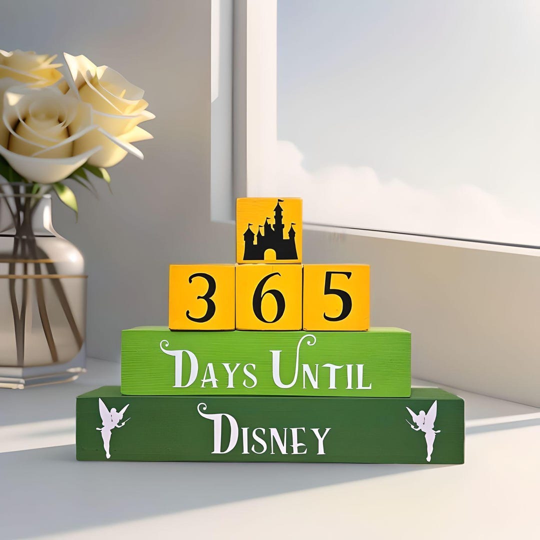 365 Day Disney Tinkerbell Countdown Blocks - Etsy