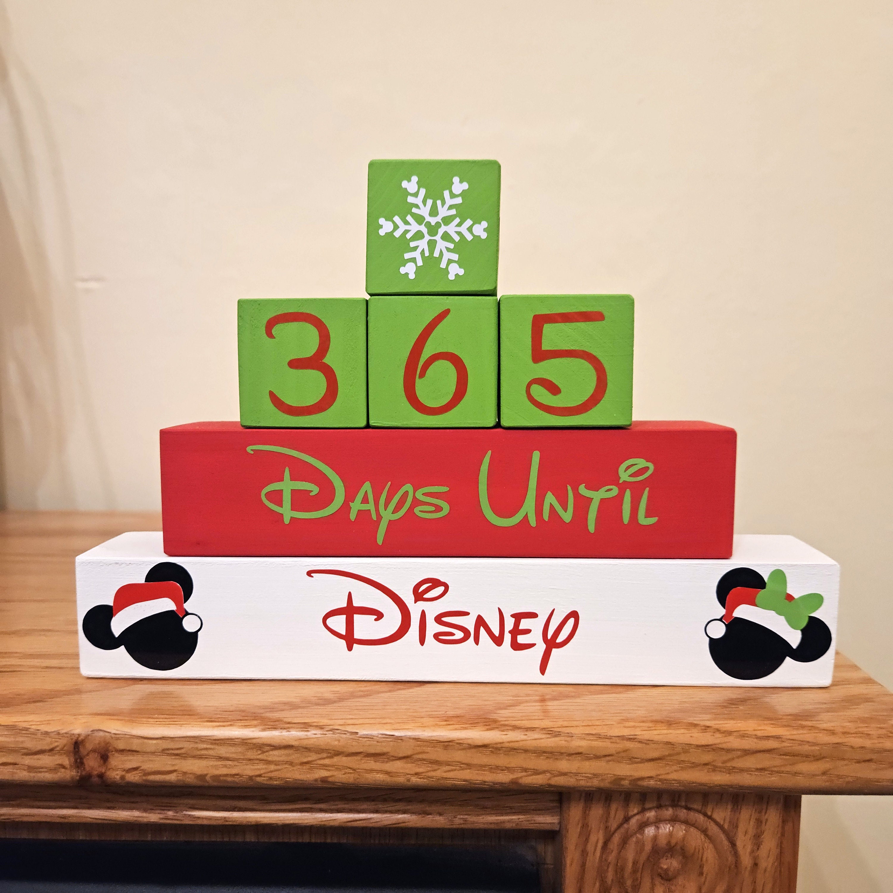 365 Day Disney Countdown Christmas Blocks Reversible - Etsy