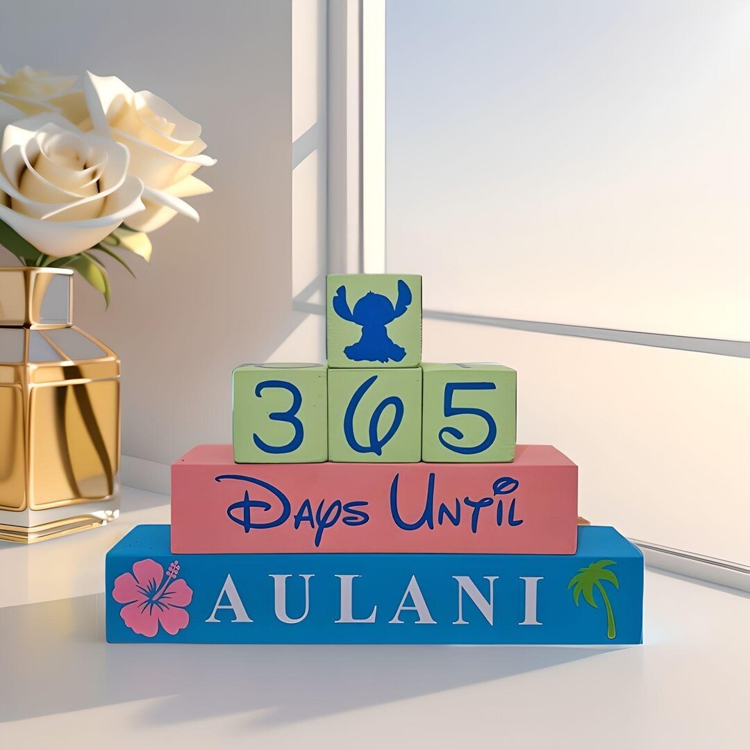 365 Day Disney Aulani Countdown Blocks - Etsy