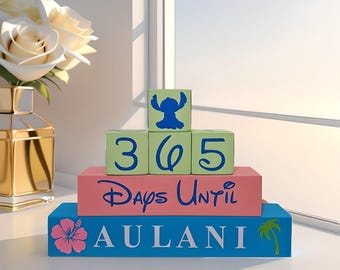 365 Day Disney Aulani Countdown Blocks