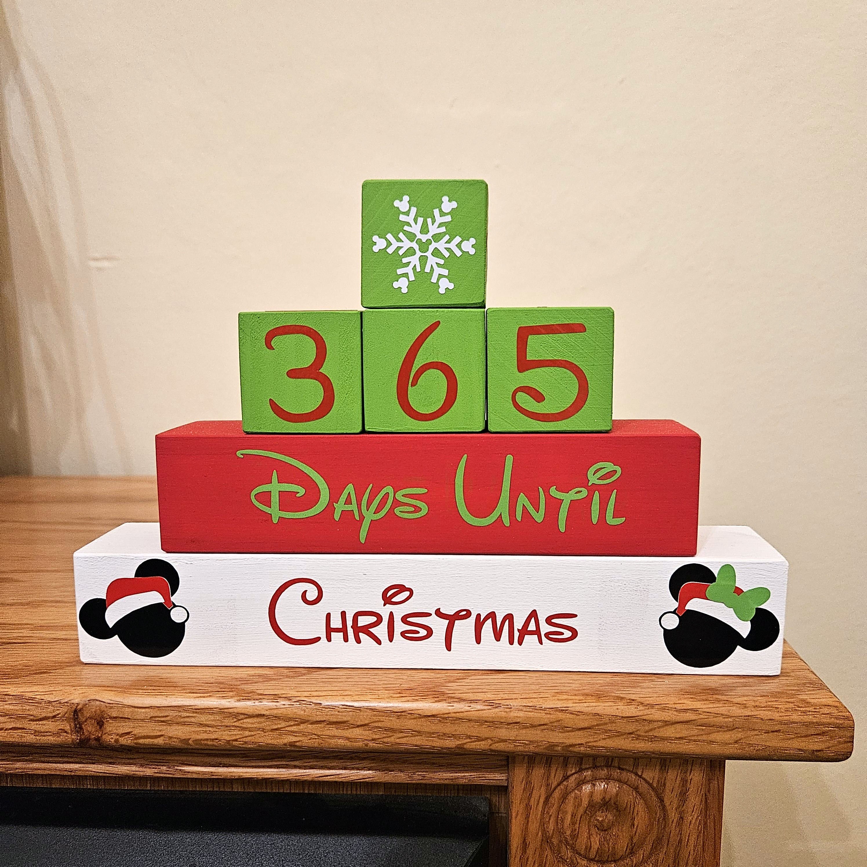 365 Day Disney Countdown Christmas Blocks Reversible - Etsy