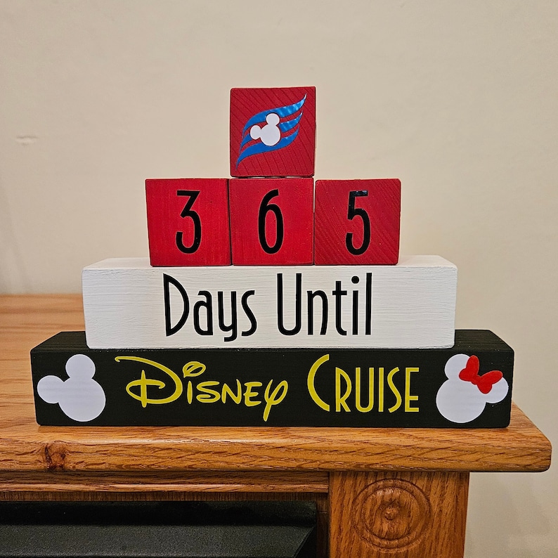 365 Day Disney Cruise Countdown Blocks - Etsy