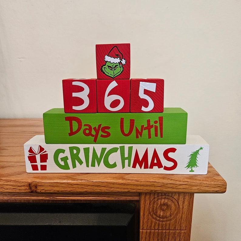 365 Day Grinchmas Countdown Blocks - Etsy