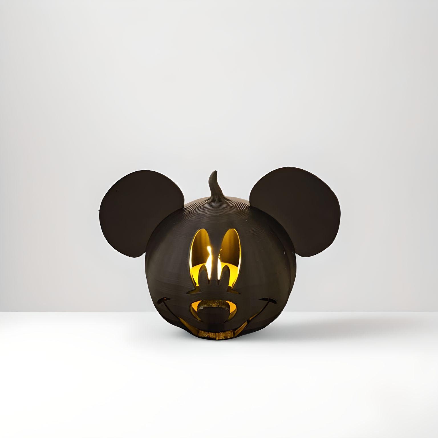 Mickey Mouse Pumpkin With Flickering Tea Light Jack O Lantern - Etsy