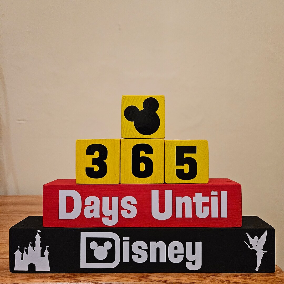 365 Day Disney Countdown Blocks - Etsy