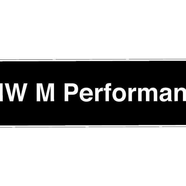 CACHE PLAQUE BMW M Performance