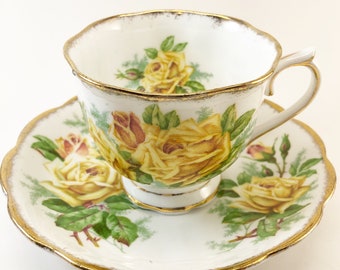 Royal Albert Yellow Tea Rose Cup and Saucer