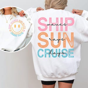 Schip golven zonnestralen Cruise dagen Svg, Cruise Vibes Svg, Cruise Svg, Girls Trip Svg, familie Cruise Svg, Cruise Shirt Svg, cruise vakantie