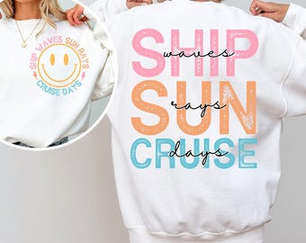Ship Waves Sun Rays Cruise Days Svg, Cruise Vibes Svg, Cruise Svg, Girls Trip Svg, Family Cruise Svg, Cruise Shirt Svg, Cruise Vacation