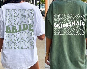 Bride Bridesmaid Shirt PNG, Bride Svg, Bride Shirt Svg, Bachelorette Party Svg, Bridal Shower Gift, Bridal Party, Aesthetic Trendy Wedding
