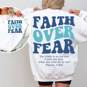 Fe sobre el miedo SVG, camisa cristiana Svg, diseño de fe Svg, Jesús Svg, versículo bíblico Svg, camisa de Jesús Svg, camisa religiosa Svg, oración Svg Png