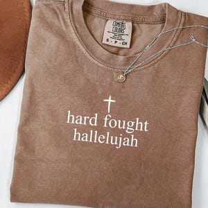 Christian PNG, Christian SVG, Retro Sublimation Design Download, Trendy Shirt Design, Hard Fought Hallelujah png, Bible Verse Svg Png