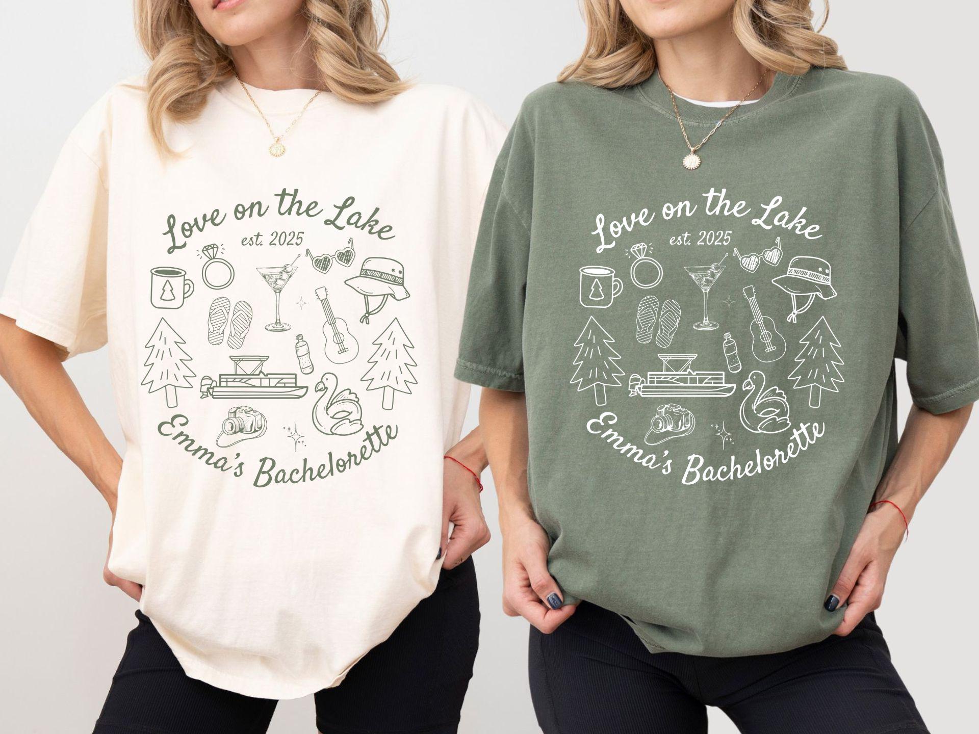 Love on the Lake Bachelorette Shirt, Custom Lake Bachelorette Shirts, Camp Bachelorette Shirt, Lake Bachelorette Shirts, Bachelorette Party