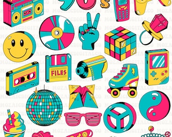 90&#39;s Svg Bundle, 90&#39;s Party Svg, 90&#39;s Clipart, 90&#39;s Vibes Svg, I Love 90&#39;s Svg, Retro 90&#39;s Svg, 90&#39;s Nostalgia Svg, 80&#39;s Svg, Srickers Png