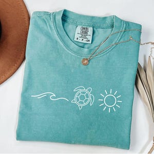 Ocean Turtle Sun Shirt, Summer Png, Beach Png, Summer Shirt, Gift For Women, Beach Shirt, Summer Women Shirt, Summer Vibes Png, Ocean Shirt