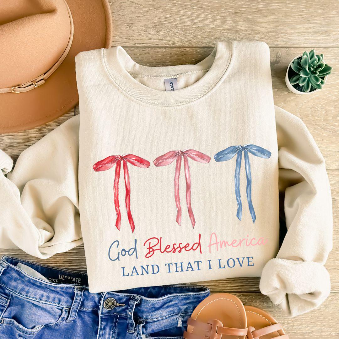 God Blessed America PNG, Coquette Fourth of July PNG, 4th Of July Shirt, 4th Of July Svg, America Png, Memorial Day Png, Preppy America Png