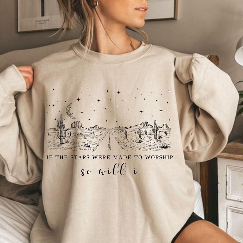 If The Stars Were Made To Worship Svg, Christian Shirt Svg, Bible Verse Shirt Design, Faith Shirt Svg, Religious Svg, Christian Gifts Women