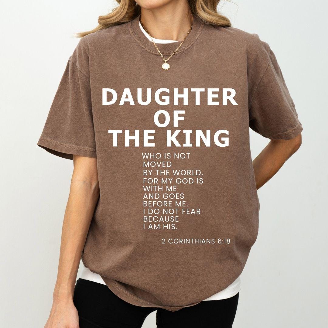 God T Shirts Daughter Child of a King Jesus Christian Gift
