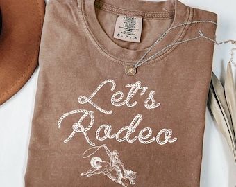 Laten we rodeo SVG png, cowboy touwtje png, westerse graphics, bokkende paarden png, westerse png, cowboyshirt, westernshirt, westerse sublimatie