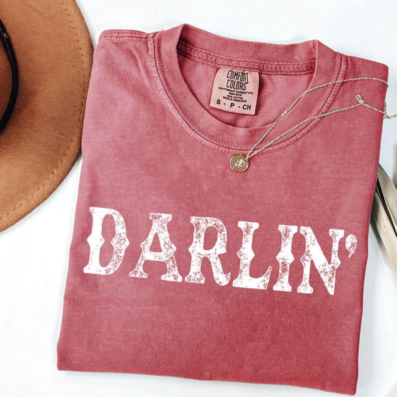 Darlin' Shirt, Darlin' Png, Cowgirl Shirt, Western Cowgirl Shirt, Southern Shirt, Western T Shirt, Gift For Her, Country Girl Shirt, Cowgirl