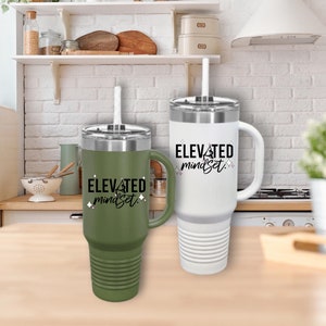 Tumbler met verhoogde mindset, geïsoleerde reismok, beker van 40 oz voor uitvoerende kunsten luchtacrobatiek circuscadeau, zijde en hangmat