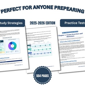 K&ouml;nnte beinhalten: Ein Studienf&uuml;hrer mit dem Text "2025-2026 EDITION" und "Study Strategies" und "Practice Tests". Der F&uuml;hrer hat 554 Seiten und enth&auml;lt Diagramme und Grafiken. Der Text "PERFECT FOR ANYONE PREPEARING" steht oben.