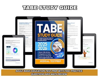TABE Studienführer 2025-2026 | Erwachsenen Grundbildung Test Prep | TABE Übungsfragen (Digitaler Download)