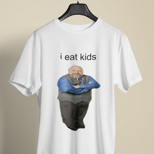 Bertram Eats Kids Humor Classic T-Shirt | Funny Graphic Tee | Novelty Shirt for Adults , Meme Shirt For People That Like Kids, Mom shirt