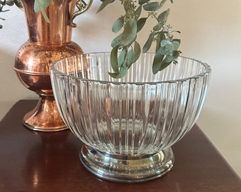 Mid-Century Modern Italian Crystal Serving Bowl
