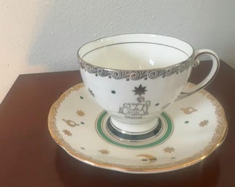 Vintage Royal Standard Gemini Teacup: England Astrology Cup
