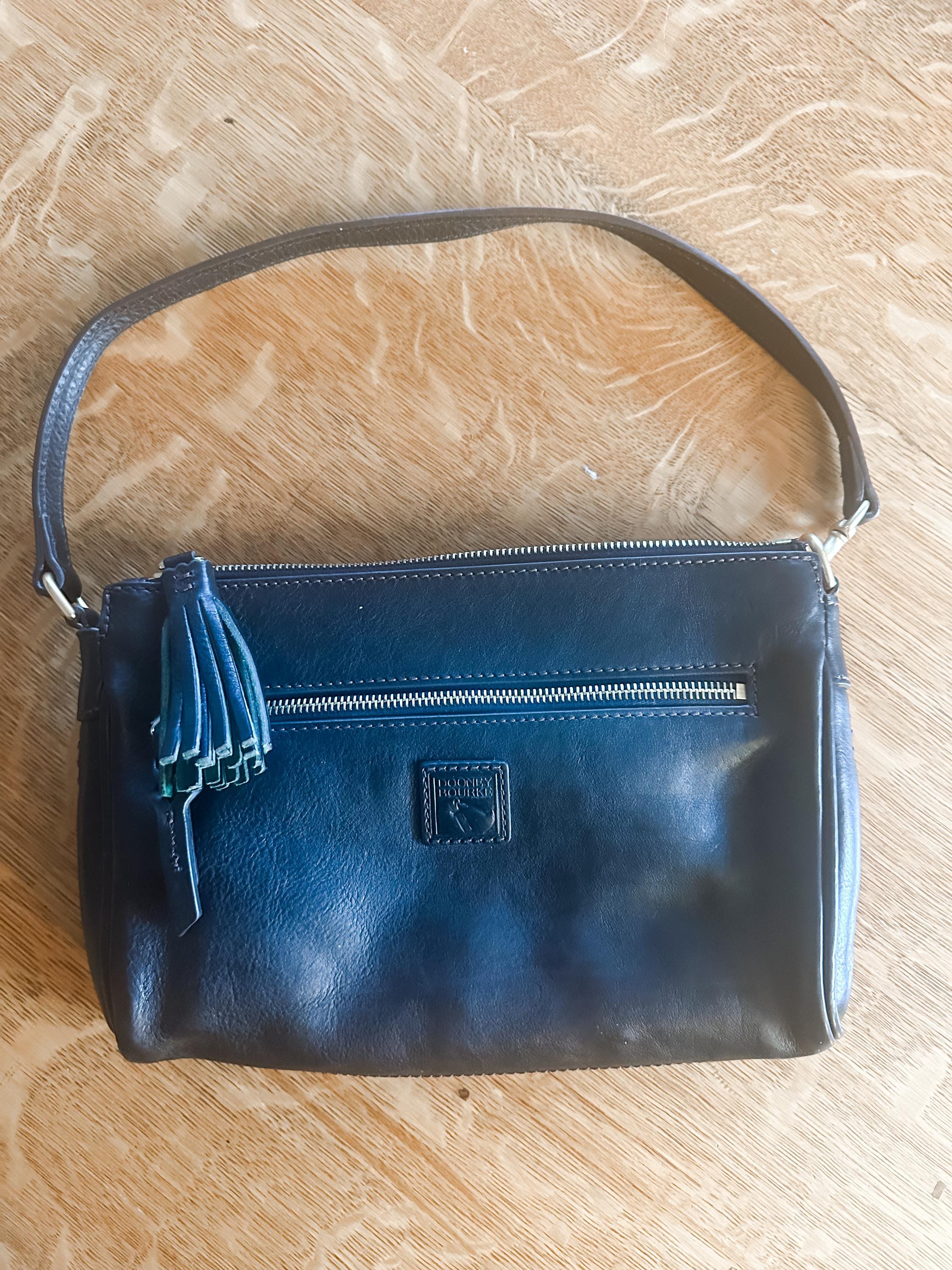 Vintage Black Leather Dooney and Bourke Shoulder Bag Dooney and Bourke Florentine Leather Medium Pocket Clutch in Black Etsy