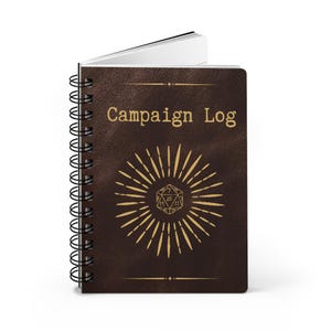 Dungeons and Dragons Campaign Journal, Adventure Log - Spiral Bound Journal, Gaming Notebook, RPG Diary, Fantasy Journal, Gift for Gamers