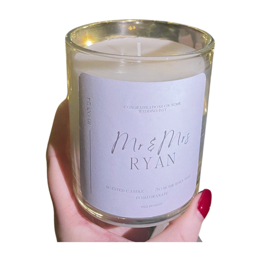 Personalised Wedding Day Candle Unique Gift for Etsy