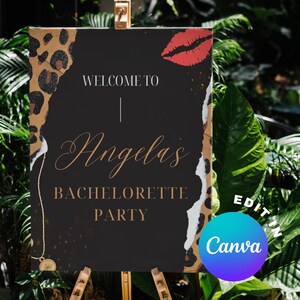 Mob Wife Bachelorette Welcome Sign, Vintage Aesthetic Old Money Bridal Shower/Bach/Hen Party Welcome Sign Poster