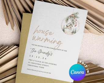 Boho Hauseinweihung Einladung, Hauseinweihung Party einladen, Hauseinweihung einladen, Housewarming, neues Zuhause Einladung