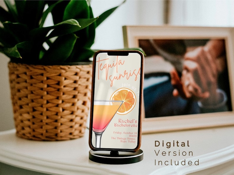 Tequila Sunrise Bachelorette Party Invite Itinerary Etsy