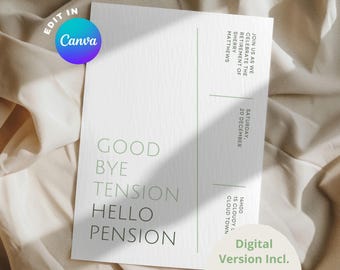 Retirement Party Invitation, Sage Green Modern Retirement Invite, Retirement Party Invite, Retirement Invitation, eVite, Digital