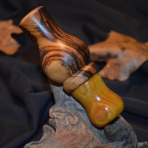 Zebrawood duck call | handcrafted double reed