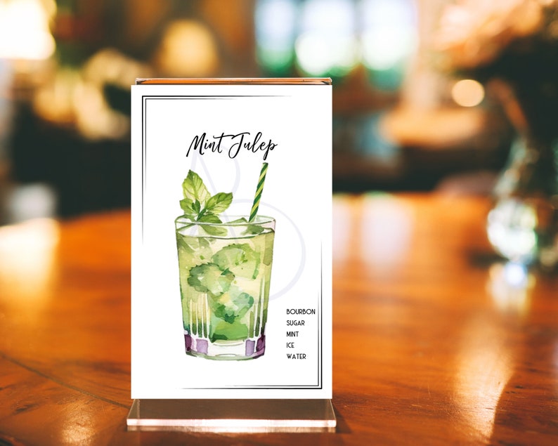 mint julep art card